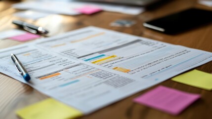 Project Planning with Sticky Notes and Charts