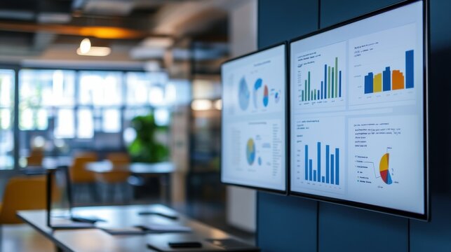 Corporate Planning Session with Project Charts Displayed