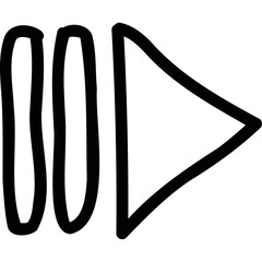 Simple vector icon play button, pause