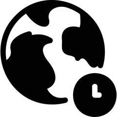 Simple vector icon world time