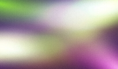 Grainy gradient background purple green blue abstract glowing color wave black backdrop, noise texture banner poster header design