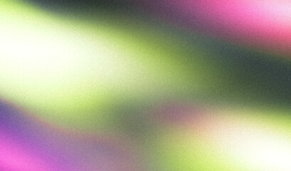 Grainy gradient background pink green abstract glowing color wave black backdrop, noise texture banner poster header design