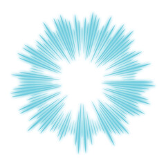 Radial radiant beam ray lines glow. Starburst, sunburst lineal element, icon. Glint, gleam, aurora effect