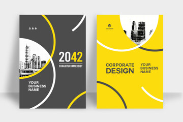 City Background Business Book Cover Design Template