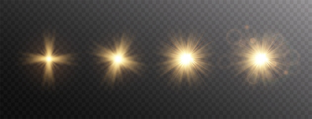 Light star gold png. Light sun gold png. Light flash gold png. vector illustrator. summer season beach