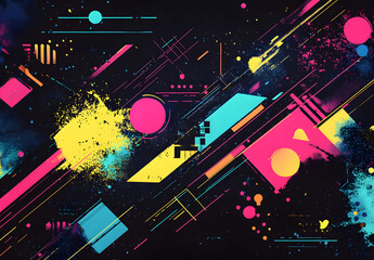 Abstract Colorful Geometric Grunge Background design
