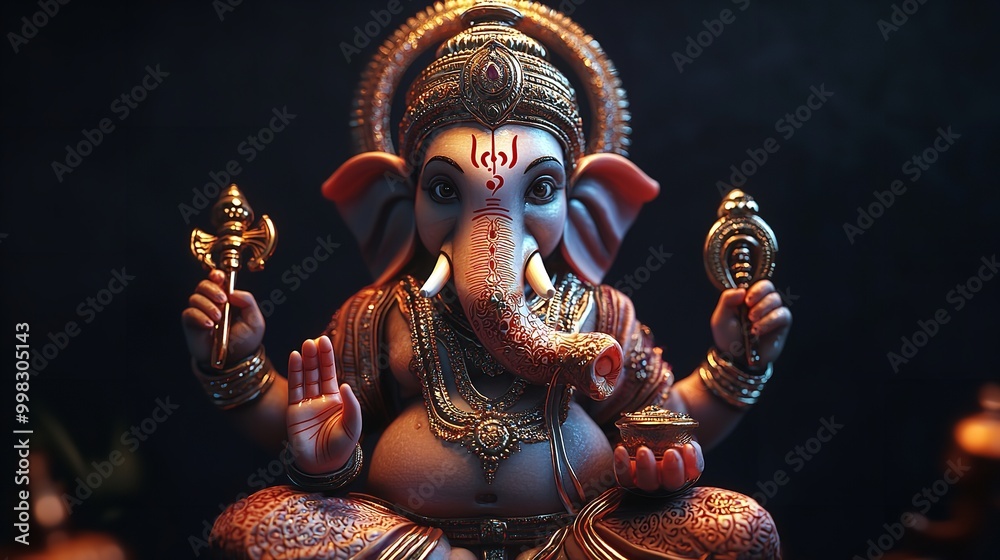 Sticker lord ganesha for ganesh chaturthi, lord ganesha, ganesh chaturthi, ganesha, lord ganesha statue