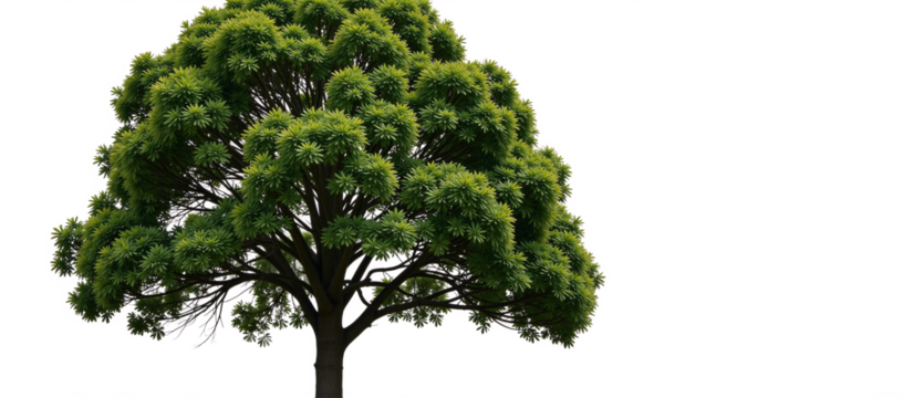 Tree is depicted in isolation with an invisible transparent background as a PNG image
