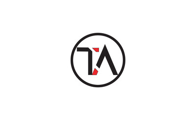 TA, AT, A , T Abstract Letters Logo Monogram	