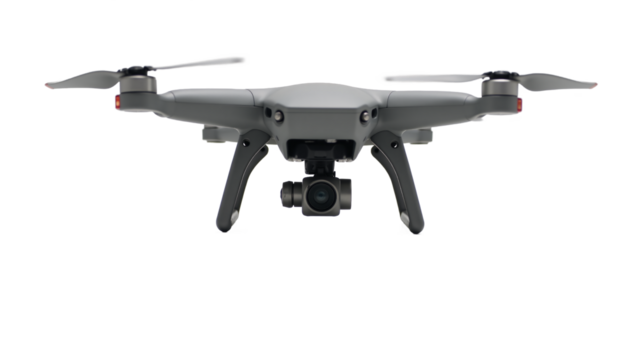 Drone illustrated as an isolated transparent PNG
