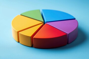 Obraz premium Colorful pie chart model for educational purposes