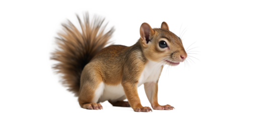 Squirrel depicted as an isolated transparent PNG image