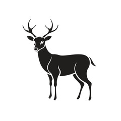 Deer silhouette vector style illustration