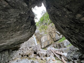 The Predelica stream and waterfalls, Log pod Mangartom (Triglav National Park, Slovenia) - Der Predelica-Bach und die Wasserfälle (Triglav-Nationalpark, Slowenien) - Potok Predelica in slapovi