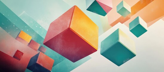 Geometric cubes in a visually striking arrangement