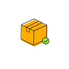 packaging paper box delivery on isolate