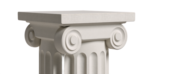 Subject A pillar style minimalist single subject against an isolated transparent PNG background