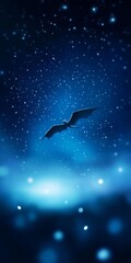 Fototapeta premium A dragon flying through the night sky
