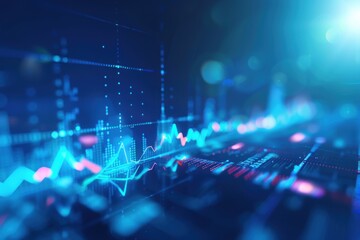 Obraz premium Stock Market Analysis of Financial Decline and Economic Downturn Trends