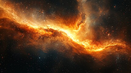 Fototapeta premium Cosmic wind, dust clouds, swirling stars, 3D illustration