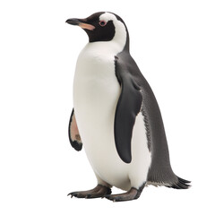 Fototapeta premium A penguin is featured against an isolating transparent PNG background
