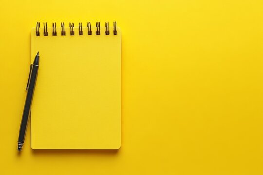 Cheerful yellow notepad and calendar, playful cartoon style, perfect for organizing tasks and adding a fun touch to your workspace.