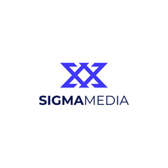 abstract sigma geometric line logo vector,Sigma symbol and logo design vector illustration