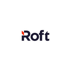 typography Rooftop Real estate logo, Abstract real estate agent logo icon vector design