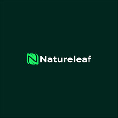 Monogram Letter N Leaf Logo Nature Logos Stock Illustration . Simple Letter N Organic Logo Design Natural