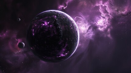 Naklejka premium Hyper-Realistic Beauty Impressive Galaxy Nebula Captured in Stunning Detail and Splendor