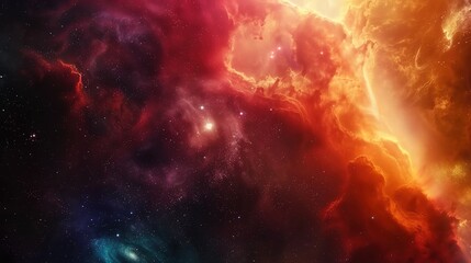 Fototapeta premium Hyper-Realistic Beauty Impressive Galaxy Nebula Captured in Stunning Detail and Splendor