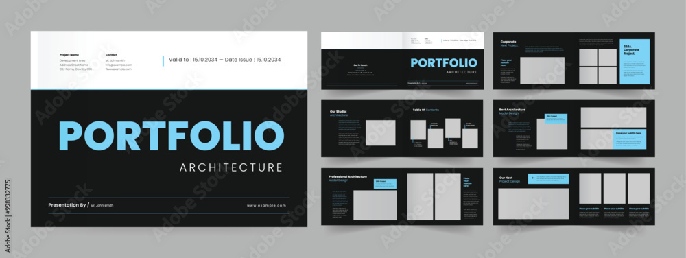 Wall mural landscape architecture portfolio, portfolio design for architecture , architecture brochure layout