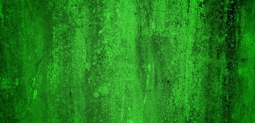 the long wall background is green, blank uncoated canvas or scrim for background long and wide panoramic banner background from rough linen dark green cloth or burlap