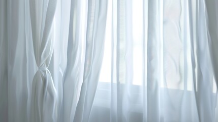 Obraz premium minimalistic abstract gentle light grey background for product presentation with light and shadow of window curtains on wall
