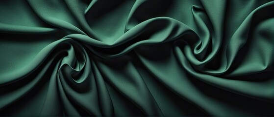 Emerald Green Fabric Draped Close-up