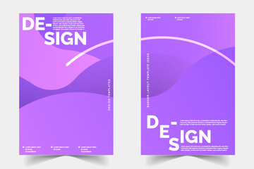 Abstract poster background design templates purple color