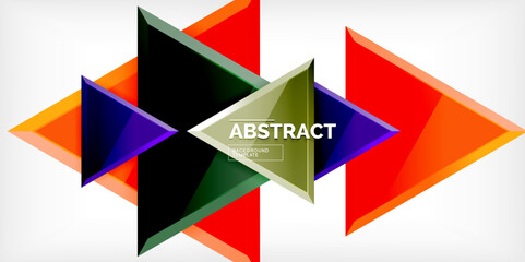 Triangle glass shapes geometric abstract background. Vector Illustration For Wallpaper, Banner, Background, Card, Book Illustration, landing page