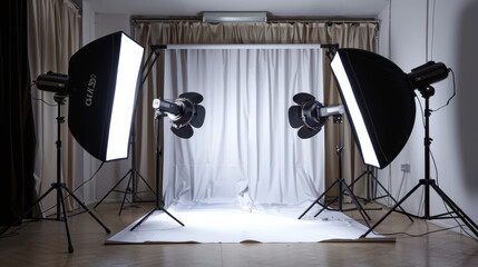 Portable studio lighting kits for creating controlled lighting setups