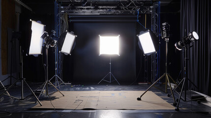 Portable studio lighting kits for creating controlled lighting setups
