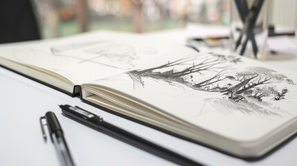 Portable sketchbooks and drawing pads for sketching ideas while out of the office