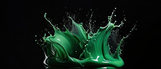 Abstract Green Splash