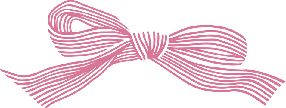 striped bow with ribbon