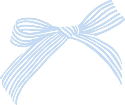 striped bow with ribbon