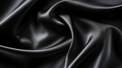 Fototapeta premium Create a sleek and professional backdrop for showcasing objects with this high-quality black cloth fabric backdrop. Its versatile design allows it to be used for various purposes