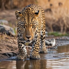 Fototapeta premium portrait of a leopard