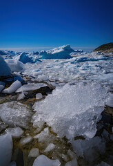 Disko Bay is a large bay on the western coast of Greenland. 