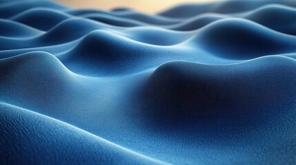 Obraz premium A 3D blue background with a modern curve effect, depicting futuristic design elements.