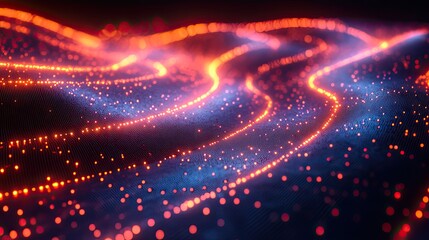 Obraz premium A 3D rendering of an abstract technology background representing internet infrastructure.