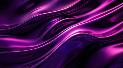 Fototapeta premium Black purple and pink abstract wavy background in vibrant colors. Ai generative