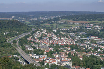 Nancy, France - September 21th 2024 : View on the Nancy metropolis seen from the 30th floor of the Panoramic Tower.